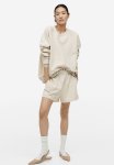 Sweatshirt Shorts - Beige