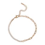 Stainless Steel Crystal Link Bracelet