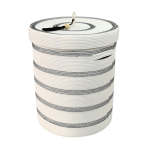 Lidded Laundry Basket - Stitched Striped