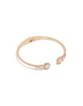 Goldair Gold Cubic Zirconia Hinged Circle Open Front Wrist Cuff