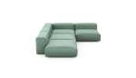 Four Module Corner Sofa - Velvet - Mint - 241CM X 346CM