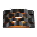 Ripple Aluminium And Acrylic Wall Light Black Or White - Medium Or Large - Large White
