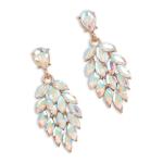 Colourblock Diamante Chandelier Earrings
