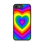 Custom Printed Tpu Cases - Apple Iphone 7 Apple Iphone 8 Apple Iphone Se 2020 Apple Iphone Se 2022 & 39 Rainbow Heart& 39