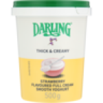 Thick & Creamy Strawberry Flavoured Full Cream Smooth Yoghurt 500G