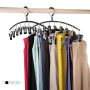 Legging Organizer For Closet 2 Pack Drying Rack With 20 Clips Metal Yoga Pants Hangers Windproof Clothes Hangers For Socks Bras Baby Clothes Underwear