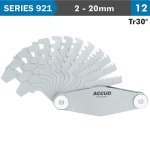 12-BLADE Pitch Gauge Set Thread Tr 30 2-20MM AC921-020-12