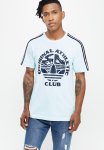 Adidas Original Qac 3-STRIPE Tee - Almost Blue & Legend Ink