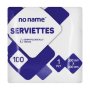 No Name White Serviettes 100 Pack