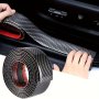 Carbon Fiber Car Door Edge Guard - 1PC Universal Auto Door Entry Sill Protector Bumper Guard Strip For Front & Rear Doors Vehicle Scratch Protection Trim