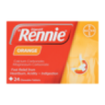 Orange Heartburn & Indigestion Chewable Tablets 24 Pack