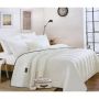 4 Pcs Cream White Bedspread Pre-washed Quilt Set