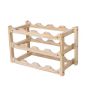 3-TIER Wooden Wine Rack For 12 Bottles Of Wine