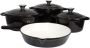 Choice 7-PIECE Cast Iron Cookware Set Enamel Coated Pots And Pans With Lids