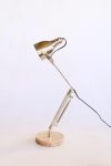 Silver & Mango Wood Desk Lamp / Wood Base 65CM