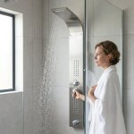 Stainless Steel Rainfall Waterfall Shower Panel