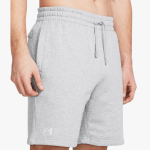 Under Armour Mens Rival Fleece Shorts Castlerock Light Grey Heather - 10XL