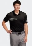 Adidas Performance Golf 3-STRIPES Chest Polo - Black