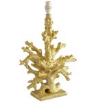 Coral Lamp Base Metallic Gold & Matte Black - Black