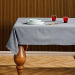 Chambray Cotton Tablecloth Navy