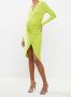 Missguided Women's Maternity Ruched Wrap MINI Dress - Lime
