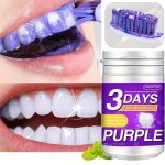 Bhatcyk Purple Teeth Whitening Powder - Alcohol-free Sulfate-free For Deep Clean & Polished Smile Perfect For Daily Use & Travel
