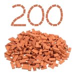 Civaner 200 Pcs MINI Bricks For Landscaping Small Miniature Tiny Model Wall Bricks For Crafts Realistic Fake Blocks For Dollhous