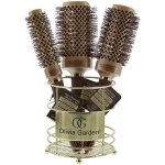 Olivia Garden Nanothermic Ceramic & Ion Square Barrel Display: 3 Brushes & Basket