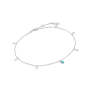 Silver Turquoise Drop Pendant Anklet