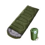 Hooded Camping Sleeping Bag For Outdoor Travel Hiking - Army Green