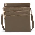 Khaki Zippy Crossbody Bag