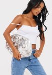 Metallic Slouchy Clutch - Silver