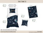 Kids Duvet Set Space Theme Navy