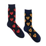Heart On Fire Adult Anklet Socks - Factory Plaza
