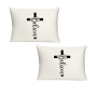Believe + Cross Standard Pillow Cases