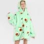 Kids Avocado Oversized Plush Blanket Hoodie