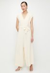 Edit V-neck With Tie Detail Jumpsuit - Neutral