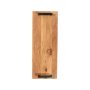 Rectangular Wooden Serving Tray With Black Metal Handles Natural - 55X20X1.5CM