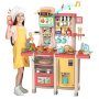 Nyeekoy Kids Kitchen Play Set Interactive Kids Kitchen Playset With 65PCS Of Pretend Play Kitchen Accessories Play Toy Kitchen For Toddlers 1-3 With R