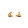 Geometric V Stainless Steel Earrings Gold