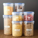 Sealpot Food Storage Containers Set - Leakproof Plastic Airtight Canisters Hand Washable Multipurpose Kitchen Organizers With Cl