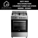 Defy Inox Multifunction 4 Burner Turbo Gas Stove - 600MM DGS601