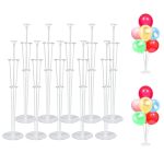 10 Sets Balloon Stand Kit Reusable Clear Balloon Stands For Table Balloon Centerpieces For Tables Suitable For Birthday Decorati