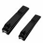 Nail Clippers Set Sharp Stainless Steel Fingernail Clipper & Toenail Clippers Black Nail Cutter Large And Small 2 Piece Set.