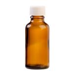 30ML Amber Glass Aromatherapy Bottle With Screw Cap - White 18 410