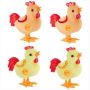 4 Pack Easter Jumping Wind Up Plush Toys For Toddlers Kids Rooster