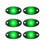 Universal Aluminium 9-LED Rocklights Green - 6 Pack - Autostyle Motorsport South Africa