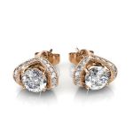 DESTINY Eden Earrings With Swarovski Crystals - Rose