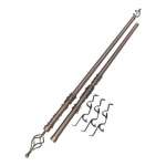 Smte Expandable Curtain Double Rod With Twisted Cage Finial 4M With Keychain