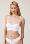 Cotton On Organic Cotton Bralette - White